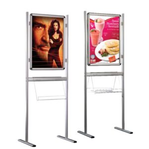 20034 AYAKLI BROŞÜR STANDLI PANO 50X70-70X100 ÇİFT VE TEK TARAF TERCİHLİ