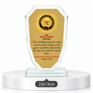 1031 KRİSTAL PLAKET (ÖZEL ÜRETİM)